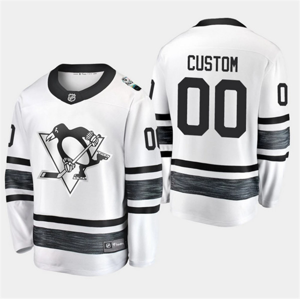 Men's Pittsburgh Penguins White Custom 2019 NHL All-Star White Stitched Jersey
